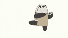 Urso Pintando Panda Bear GIF