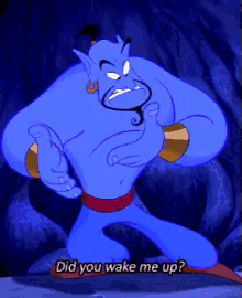 Genie Aladdin GIF - Genie Aladdin Wakeup GIFs