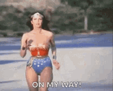 Wonder Woman Lynda Carter GIF - Wonder Woman Lynda Carter On My Way GIFs