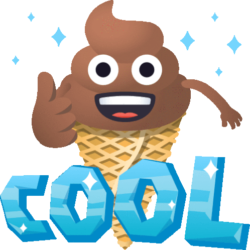 Cool Happy Poo Sticker - Cool Happy Poo Joypixels Stickers