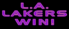 lakers los angeles text purple words