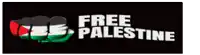 a black sign that says free palestine with a fist