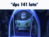 buzz lightyear from toy story sitting in a spaceship