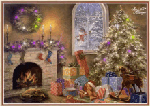 Christmas Tree Christmas GIF - Christmas Tree Christmas Fireplace GIFs