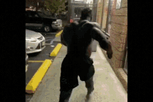 Muscle Black Guy GIF - Muscle Black Guy Funny Walk GIFs