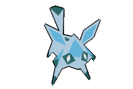Glaceon Spin Sticker - Glaceon Spin Low Poly Stickers