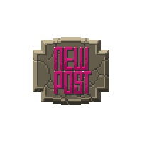 a pixel art illustration of a new post