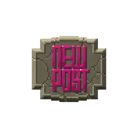 a pixel art illustration of a new post