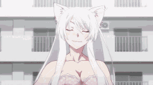 a girl with a cat ear on her head