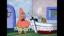 Spongebob Monday GIF - Spongebob Monday Squidward GIFs