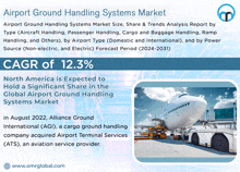 an advertisement for airport ground handling systems market