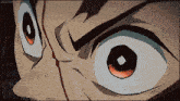 a close up of a cartoon character 's eyes with the word anime on the bottom right