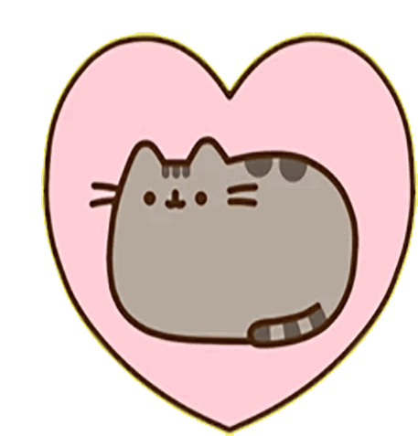 Pusheen Heart Sticker - Pusheen Heart Love Stickers