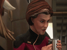 Janeway Coffee GIF - Janeway Coffee Spit Take GIFs