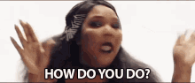 a woman is making a funny face and saying `` how do you do '' .
