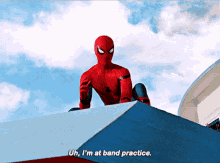 Spider Man Uh Im At Band Practice GIF - Spider Man Uh Im At Band Practice Band Practice GIFs