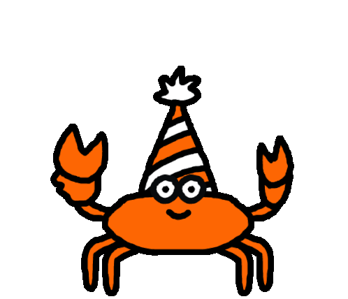 party-crab-happy-crab.gif