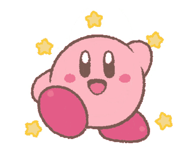 Kirby Line Sticker Kirby Hi Sticker - Kirby Line Sticker Kirby Hi Kirby -  Discover & Share GIFs