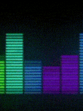 a colorful equalizer with a picture of headphones and a heart on it