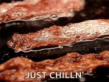 Bacon Just Chilling GIF - Bacon Just Chilling Sizzling GIFs