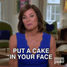 Put A Cake In Your Face Real Housewives Of New York GIF