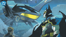 a comic book cover with a dc logo