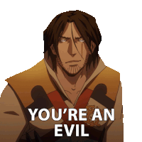 You Are An Evil Trevor Belmont Sticker - You Are An Evil Trevor Belmont Richard Armitage Stickers