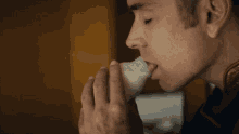 Drinking Milk Homelander GIF - Drinking Milk Homelander Antony Starr GIFs