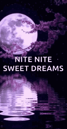 nite sweet dreams moon reflection