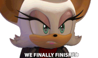 We Finally Finished What We Started Rouge The Bat Sticker - We Finally Finished What We Started Rouge The Bat Sonic Prime Stickers