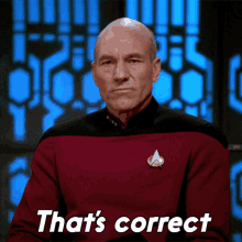 Thats Correct Picard GIF - Thats Correct Picard Star Trek GIFs