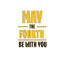 may the fourth be with you with a penguin behind it