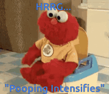 Elmo Toilet Pooping Intensifies GIF - Elmo Toilet Elmo Pooping Intensifies GIFs