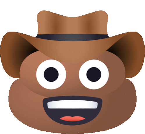 Cowboy Pile Of Poo Sticker - Cowboy Pile Of Poo Joypixels Stickers