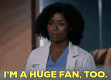Greys Anatomy Simone Griffith GIF - Greys Anatomy Simone Griffith Im A Huge Fan Too GIFs