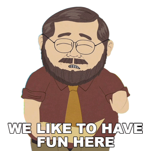 We Like To Have Fun Here Mr Adams Sticker - We Like To Have Fun Here Mr Adams South Park Stickers