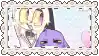 a picture of a dog and a purple dog in a frame with a heart in the background .