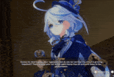 a screenshot of a video game with furina talking