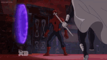 Moon Knight Spiderman GIF - Moon Knight Spiderman Web Warriors GIFs