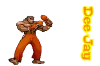 a pixel art of a man with the name dee jay on the bottom