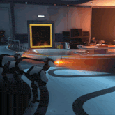 a man in a suit is standing in a room