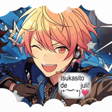 a tsukasito de juli sticker with a cartoon character