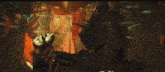 a painting of a man with spikes on his head holding something in his hand