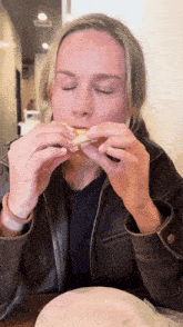 Brie Larson Eating GIF