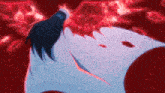 a close up of a person 's head with blood coming out of it
