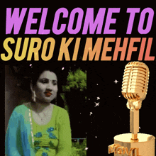 a poster that says welcome to suro ki mefil