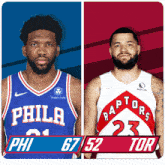 Philadelphia 76ers (67) Vs. Toronto Raptors (52) Half-time Break GIF
