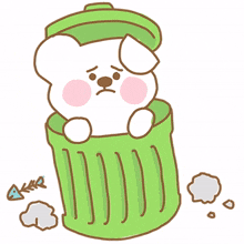animal bear cub cute trash bin
