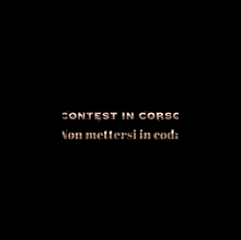 a blue and red light with the words contest in corsic on it