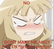 Angry Kitten GIF - Angry Kitten Anime GIFs